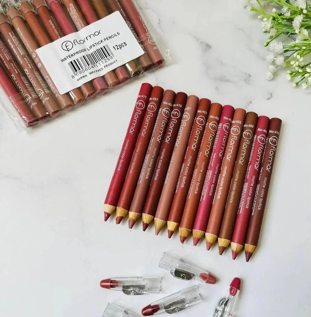 Flarmor Perfect Lip Liner Pencil 12Pcs