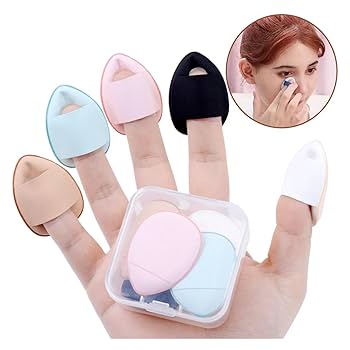 Mini Makeup Finger Cushion Puff. 4pc