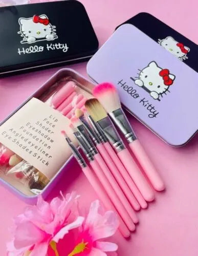 Pack Of 7-Cute Hello Kitty Makeup Brushes Set