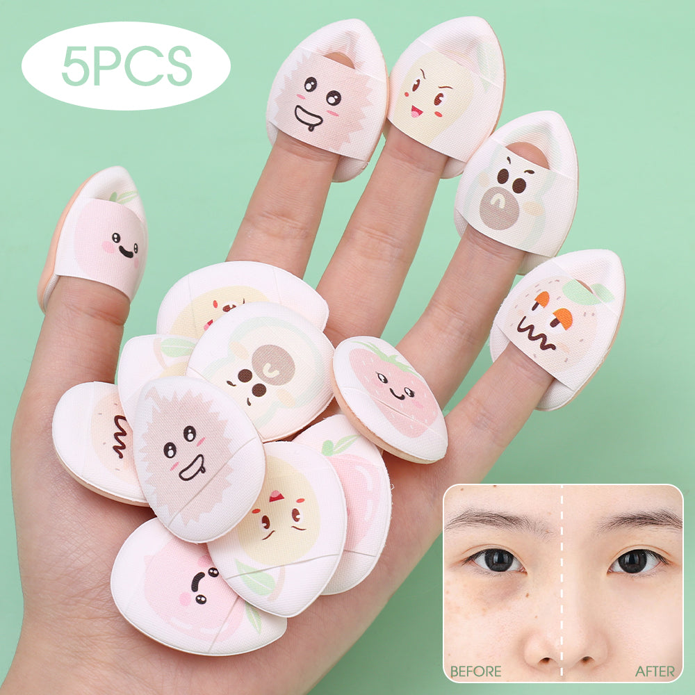 Mini Makeup Finger Cushion Puff. 4pc