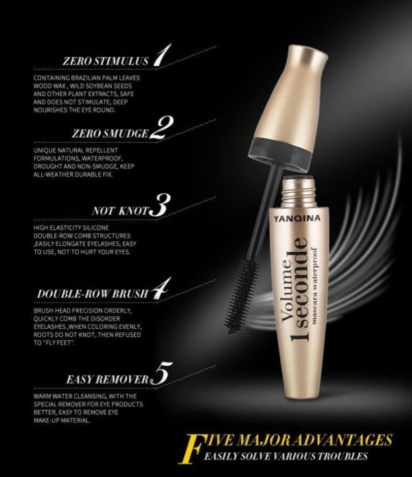 Yanqina Combo One Second Eyeliner & Mascara - Professional Strokes