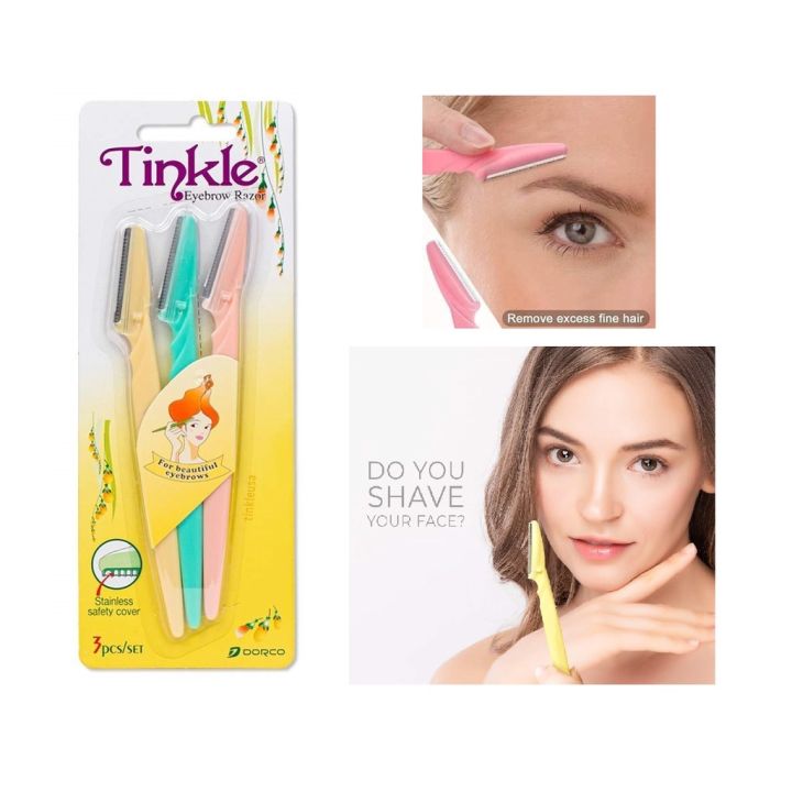 Tinkle 3pc Eyebrow Trimmer Razors